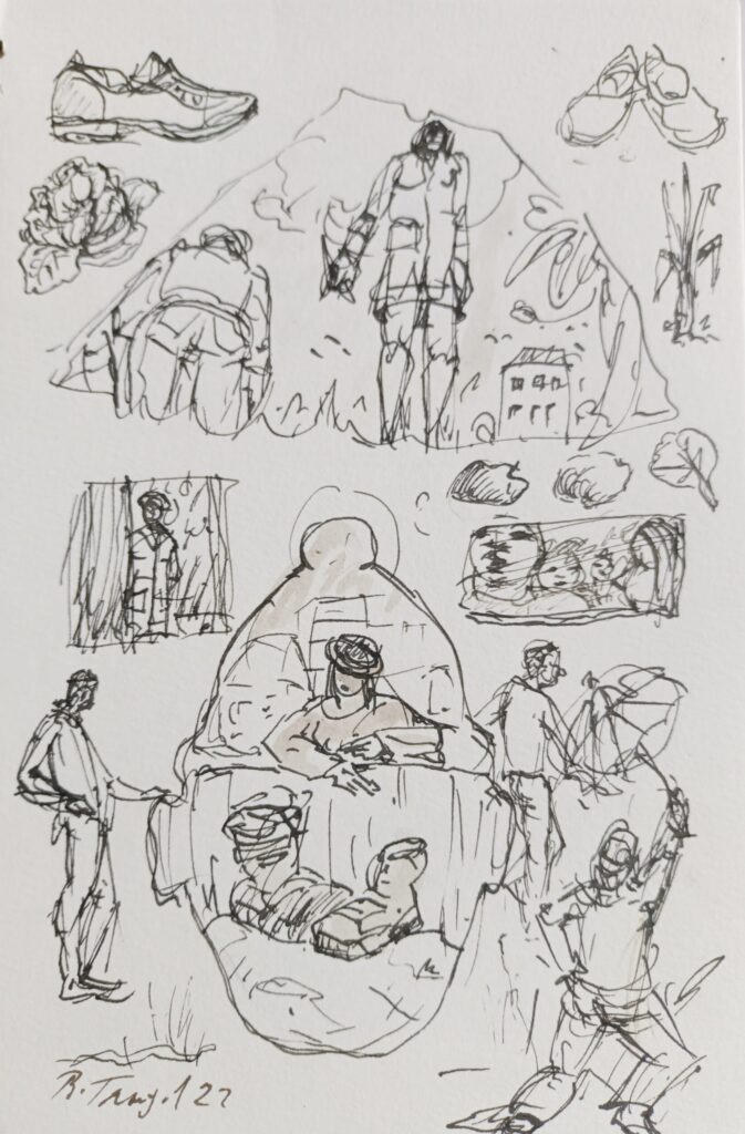 Bernhard Tragut Federzeichnung