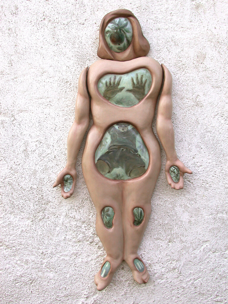 Bernhard Tragut Holzskulptur bemalt