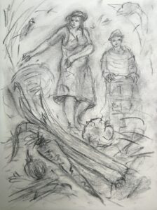 Bernhard Tragut Kohlezeichnung