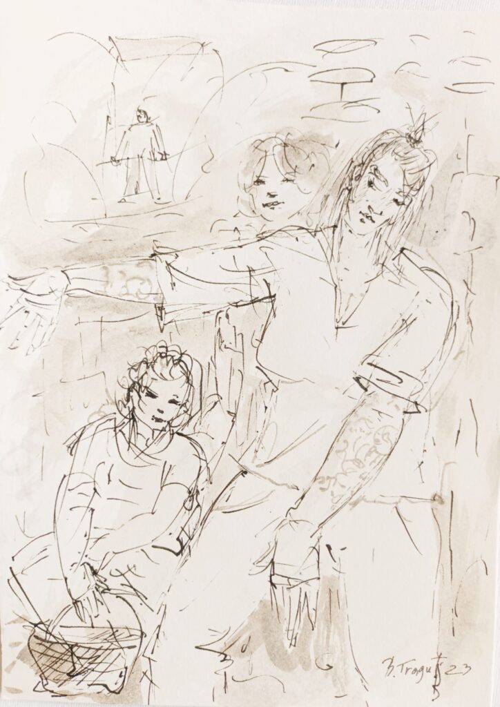 Bernhard Tragut Federzeichnung