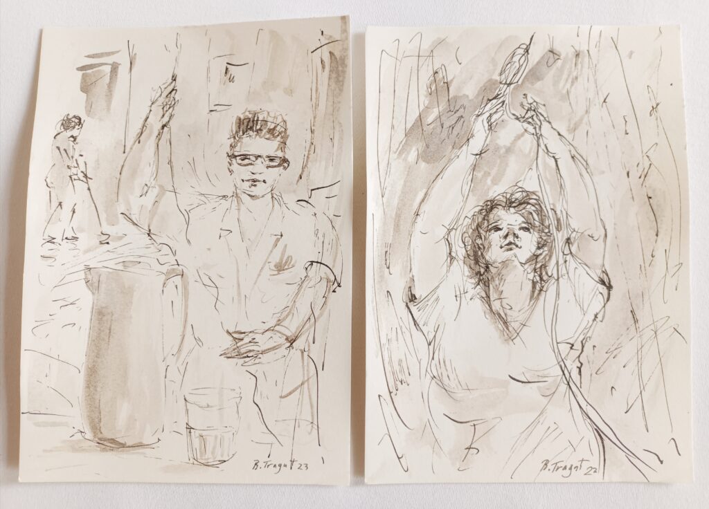 Bernhard Tragut Federzeichnung