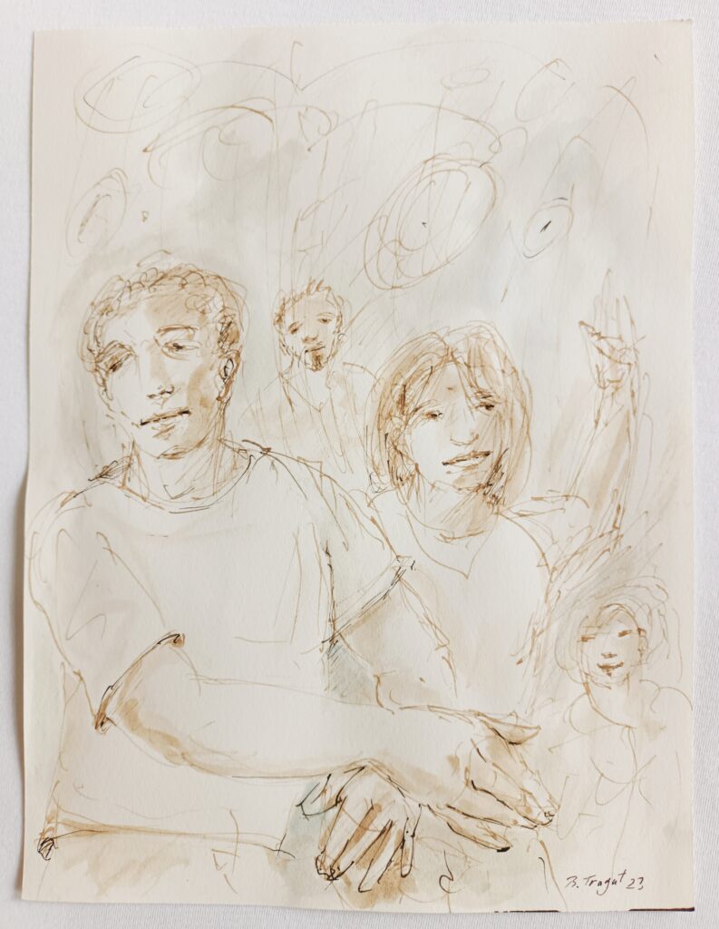 Bernhard Tragut Federzeichnung