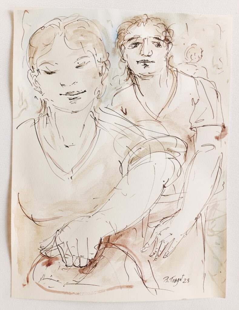 Bernhard Tragut Federzeichnung