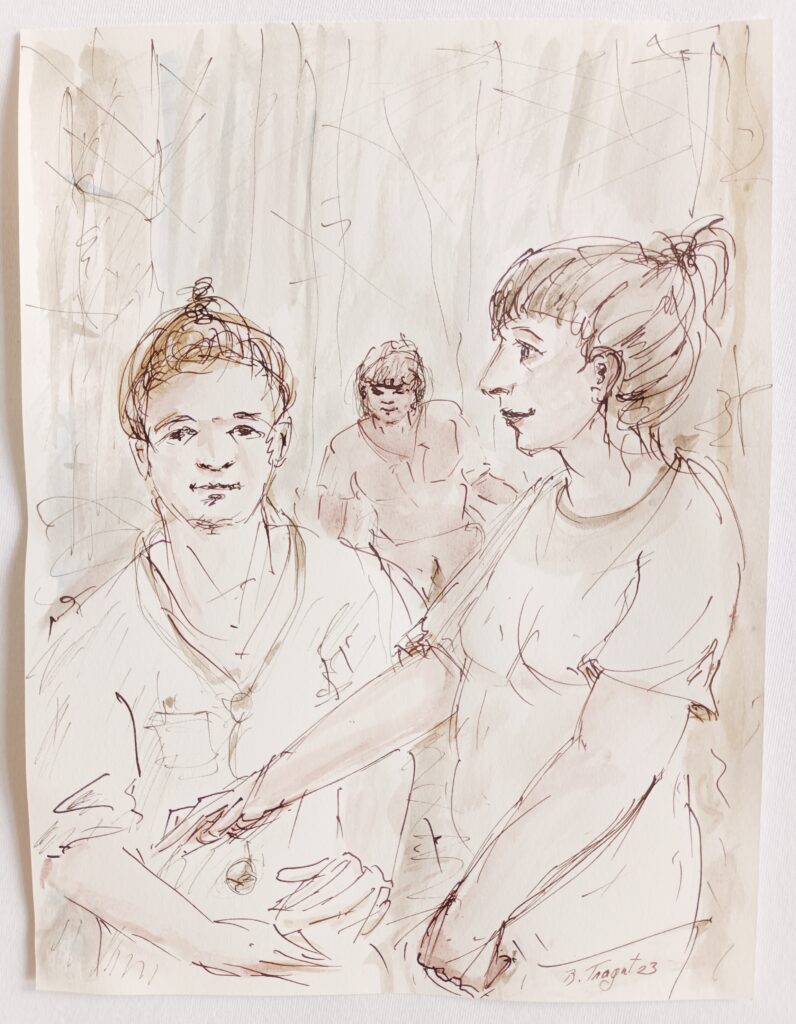 Bernhard TRagut Federzeichnung